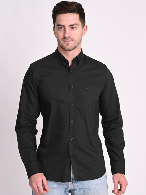 

STROP Men Black Relaxed Cotton Casual Shirt