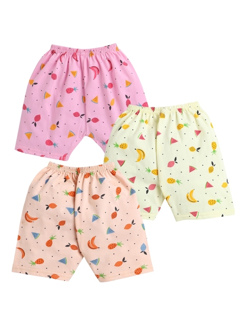 

Little Angels Girls Pack Of 3 Assorted Conversational Printed Shorts