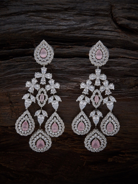 

Kushal's Fashion Jewellery Pink Contemporary Ear Cuff Earrings