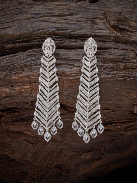 

Kushal's Fashion Jewellery White Contemporary Drop Earrings