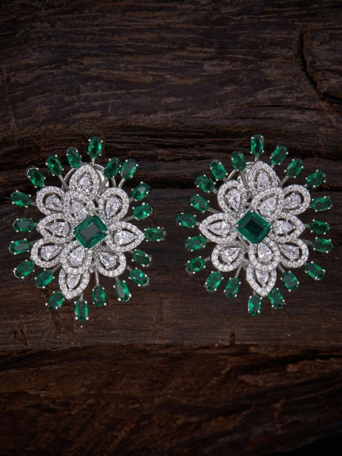 

Kushal's Fashion Jewellery Green Contemporary Studs Earrings