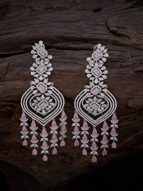 

Kushal's Fashion Jewellery Pink Contemporary Drop Earrings