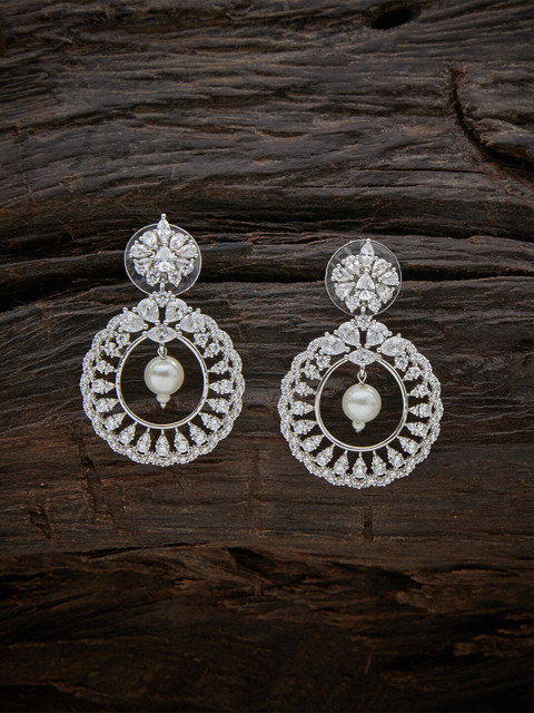 

Kushal's Fashion Jewellery White Contemporary Drop Earrings