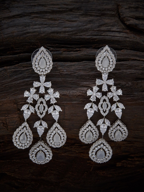 

Kushal's Fashion Jewellery Grey Contemporary Studs Earrings