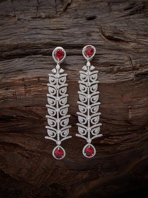 

Kushal's Fashion Jewellery Red Contemporary Drop Earrings