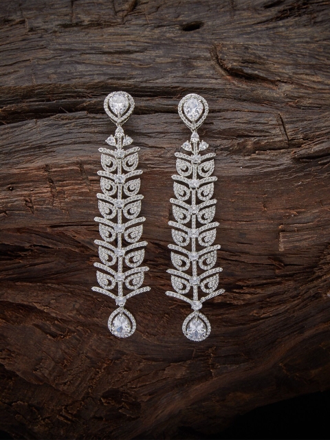 

Kushal's Fashion Jewellery White Contemporary Ear Cuff Earrings