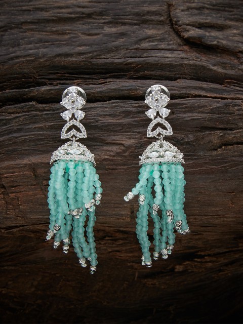 

Kushal's Fashion Jewellery Sea Green Contemporary Drop Earrings
