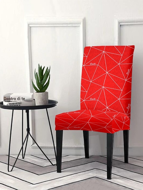 

Cortina Set Of 4 Red Printed Chair Covers