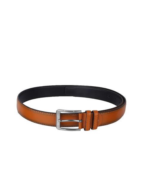 

Swiss Design Men Tan Brown Solid PU Belt