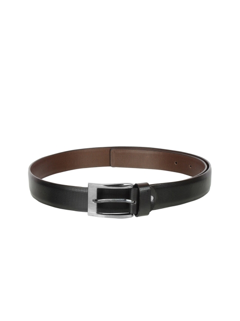 

Swiss Design Men Black Textured Leather Belt