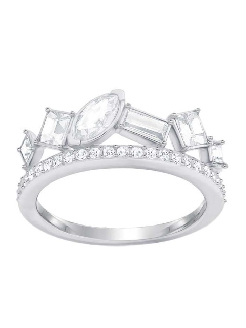 

SWAROVSKI Rhodium-Plated Silver-Toned HENRIETTA:RING CRY/RHS 55, White