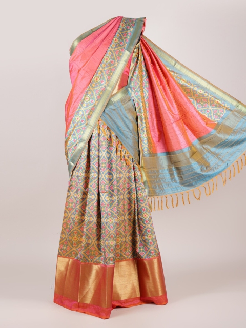 

Pothys Multicoloured Unstitched Lehenga & Blouse With Dupatta, Multi