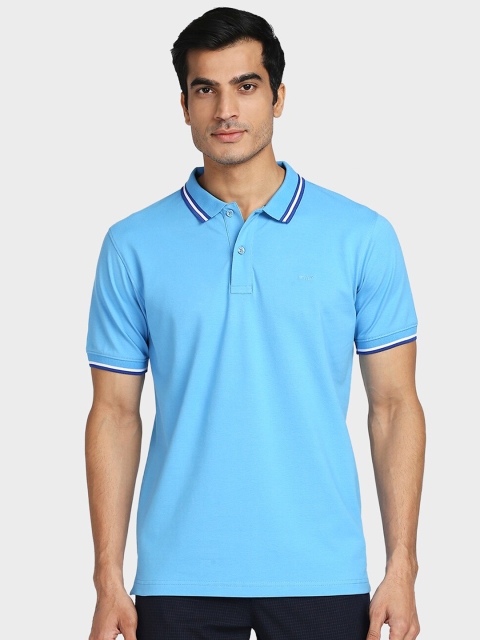 

ColorPlus Men Blue Polo Collar Cotton T-shirt