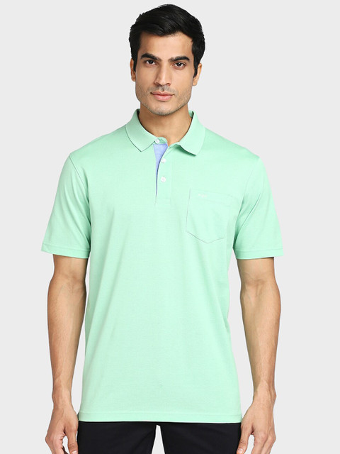

ColorPlus Men Green Polo Collar T-shirt