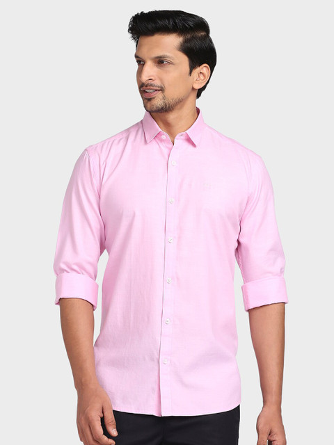 

ColorPlus Men Red Tailored Fit Casual Shirt