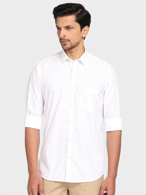 

ColorPlus Men White Tailored Fit Cotton Casual Shirt