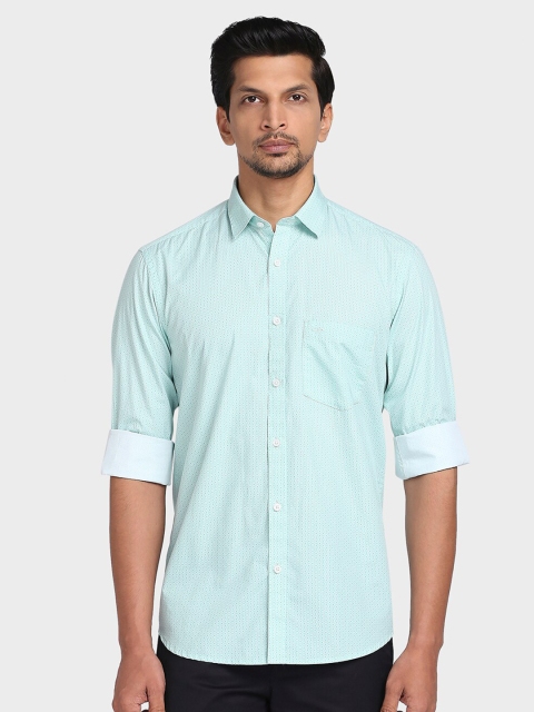 

ColorPlus Men Sea Green Slim Fit Cotton Casual Shirt
