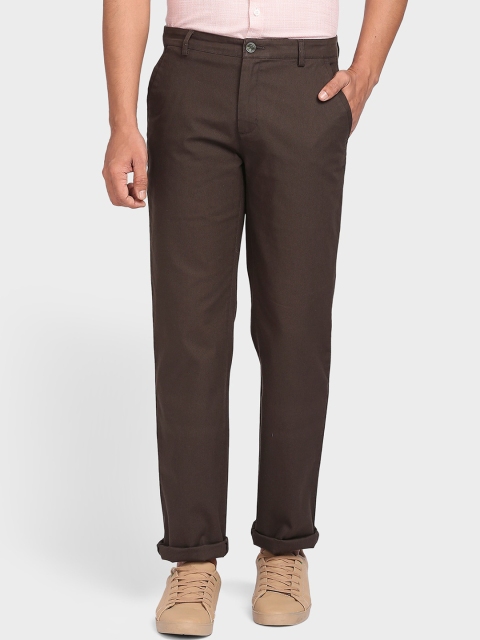 

ColorPlus Men Dark Green Solid Regular Fit Cotton Trousers