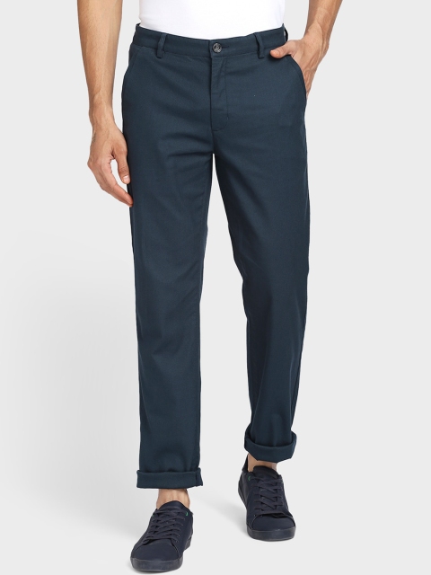 

ColorPlus Men Navy Blue Solid Trousers