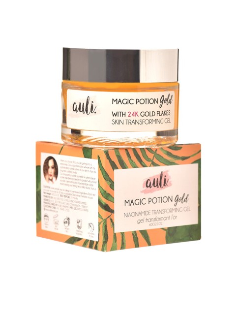

Auli Magic Potion Gold Skin Transforming Gel with 24K Gold Flakes - 60 g, Orange