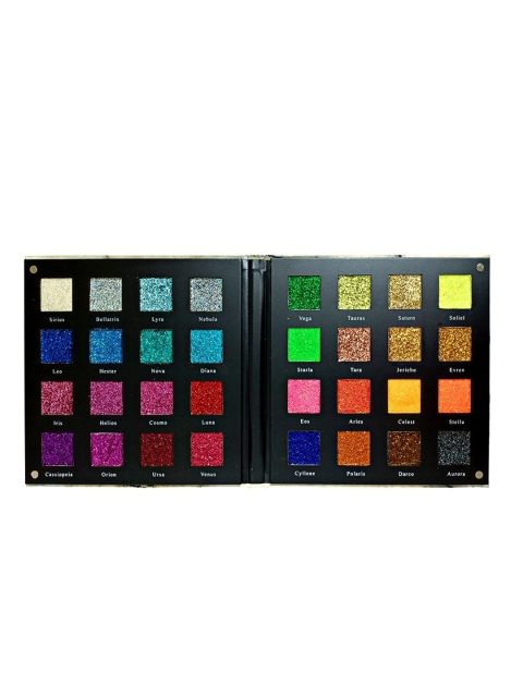

CUFFS N LASHES 32 Pan Pressed Glitter Eye Shadow Palette - Star Dust, Multi