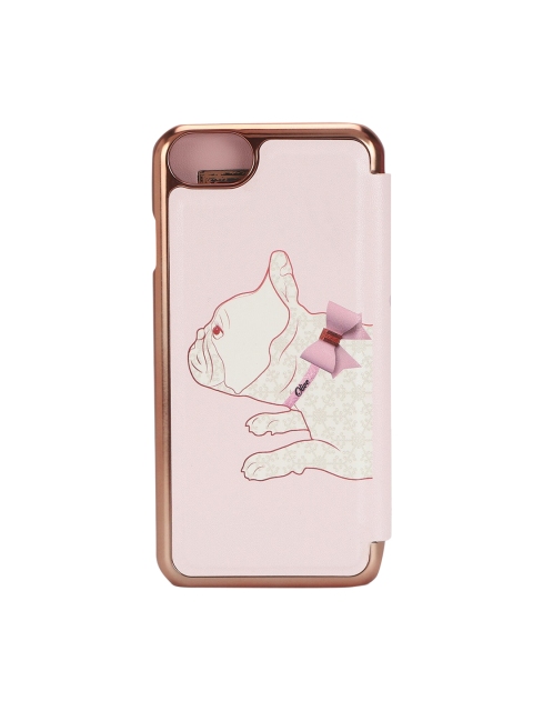 

Ted Baker Women Pink Graphic Printed Pure Leather iPhone 8 Back Case