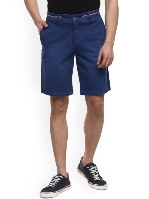 

SERGE BLANCO Men Blue Pure Cotton Denim Shorts