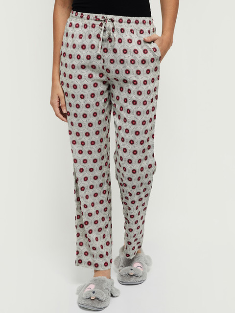 

max Women Beige Printed Lounge Pants