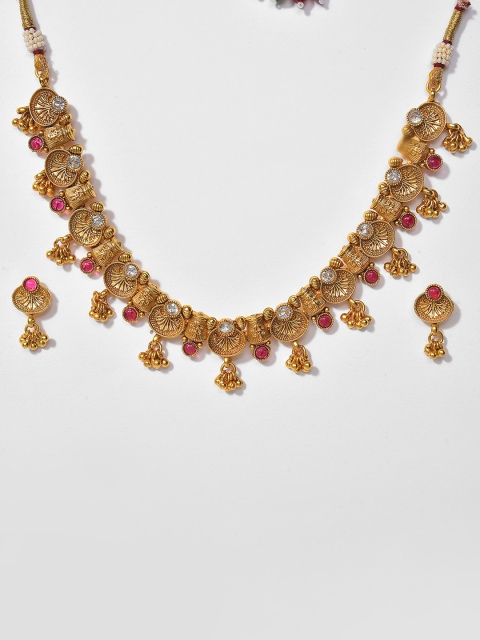 

SOHI Gold-Plated Stone Studded Jewellery Set