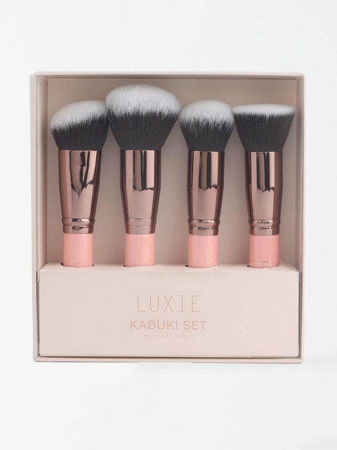 

LUXIE Set of 4 Kabuki Brush - 530-532-533 & 534 Rose Gold