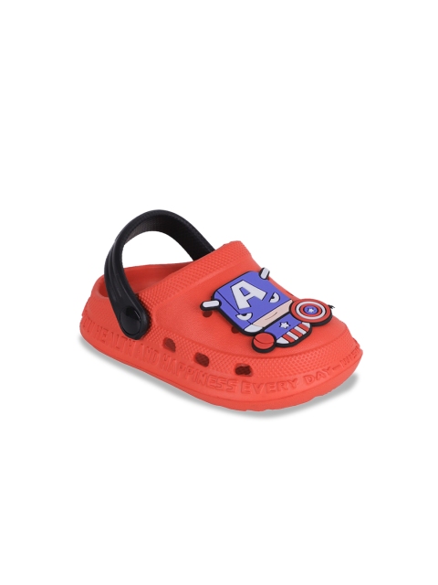 

FEETWELL SHOES Kids Coral & Blue Applique Croslite Clogs