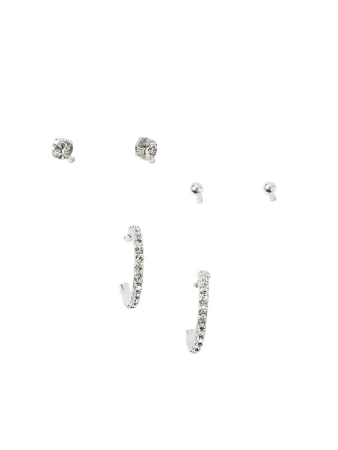 

Accessorize Silver-Toned Contemporary Studs Earrings