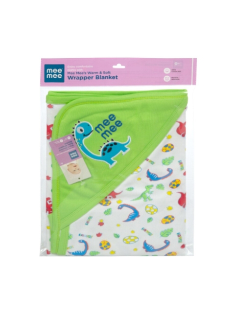 

MeeMee Infant Kids Wrapper With Hood, Green