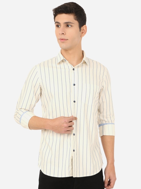 

JADE BLUE Men Blue Slim Fit Striped Casual Shirt