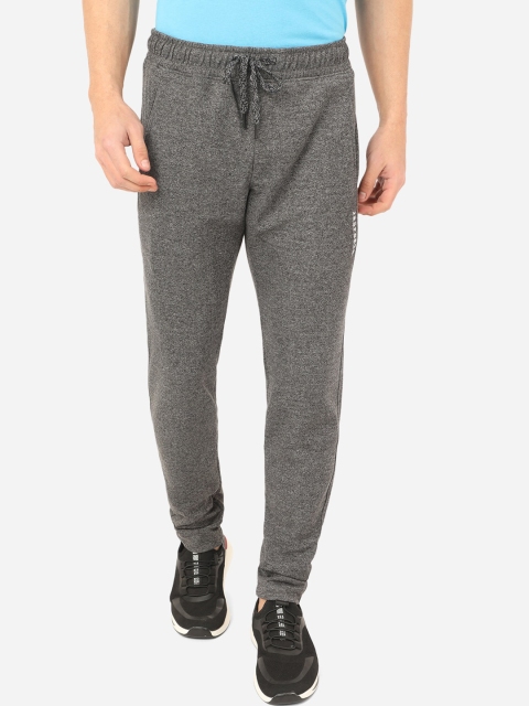 

JADE BLUE Men Charcoal Solid Slim-Fit Track Pants