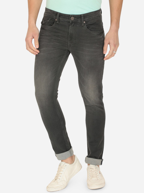 

JADE BLUE Men Grey Slim Fit Heavy Fade Stretchable Jeans