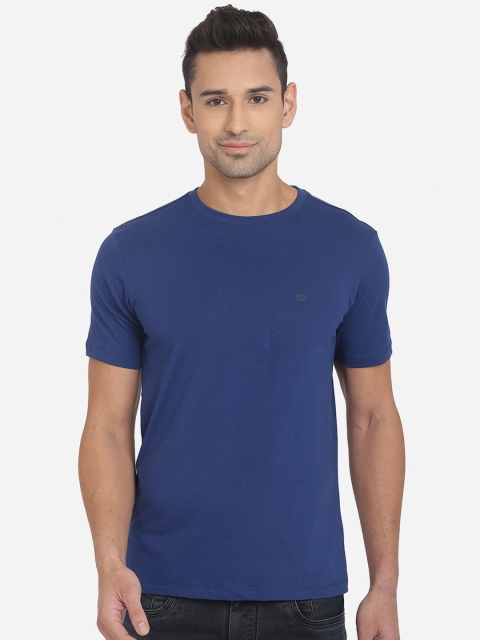 

JADE BLUE Men Blue Slim Fit Outdoor T-shirt