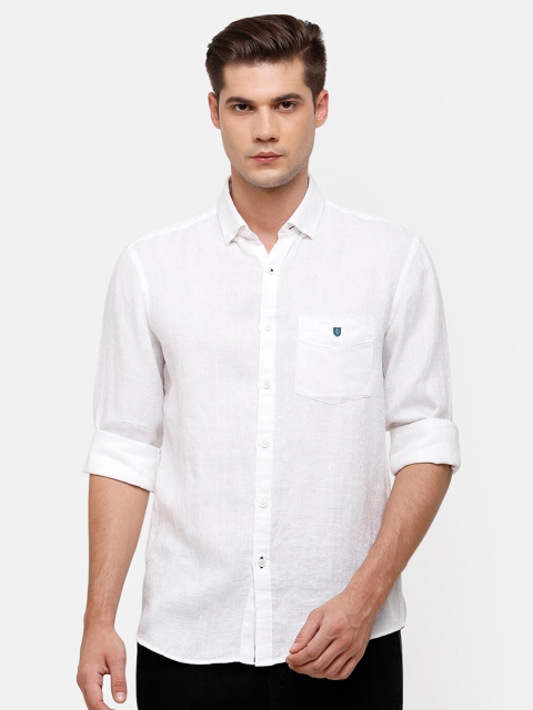

Linen Club Men White Casual Shirt
