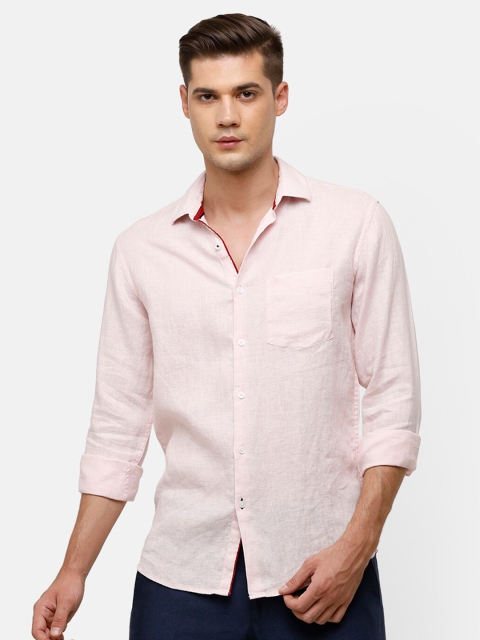 

Linen Club Men Pink Casual Shirt