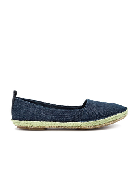 

Clarks Women Navy Denim Espadrilles, Navy blue