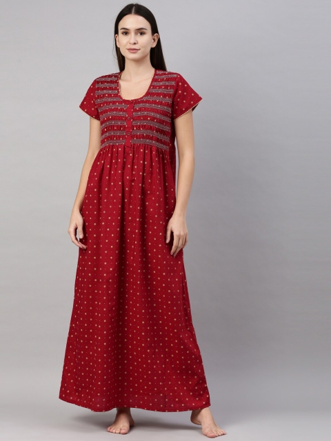 

GOLDSTROMS Red Printed Maxi Nightdress