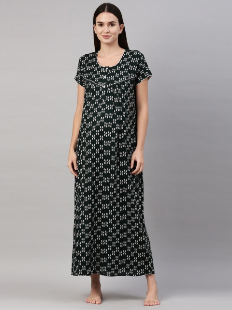

GOLDSTROMS Green Printed Maxi Maternity Nightdress