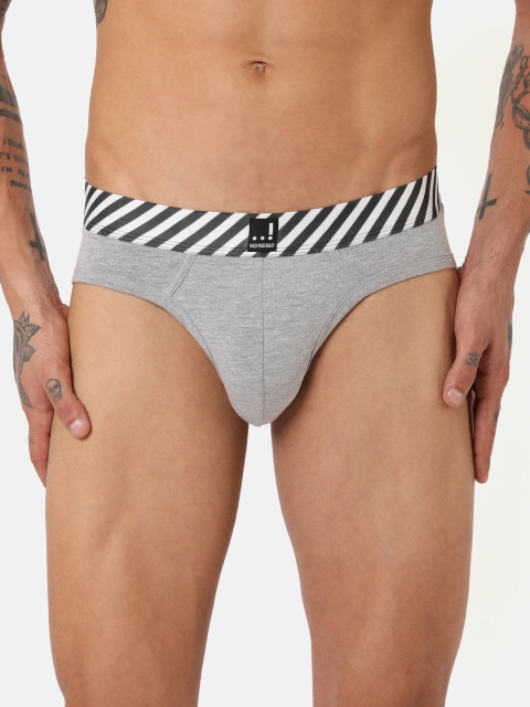 

RAD.MAD.BAD Men Grey Printed Cotton Brief 8906142151049