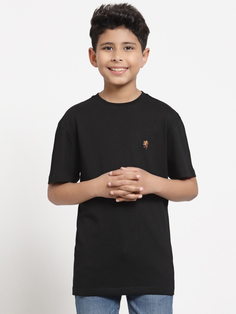 

Red Tape Boys Black Pure Cotton Regular Fit T-shirt