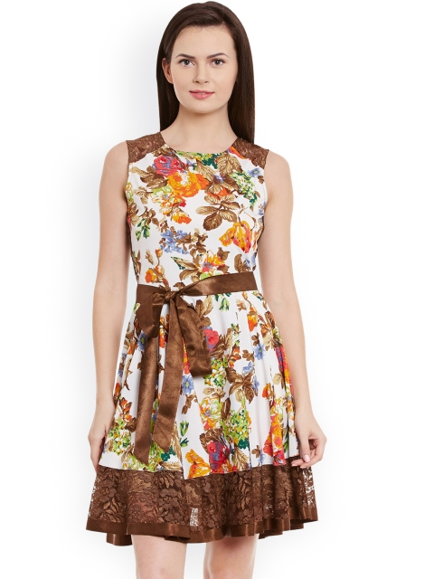 

The Vanca Women Multicoloured Printed Fit & Flare Dress, Multi