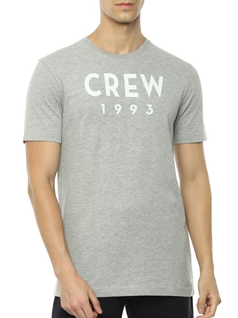 

Crew Clothing Men Grey Typography Printed Regular-Fit T-shirt