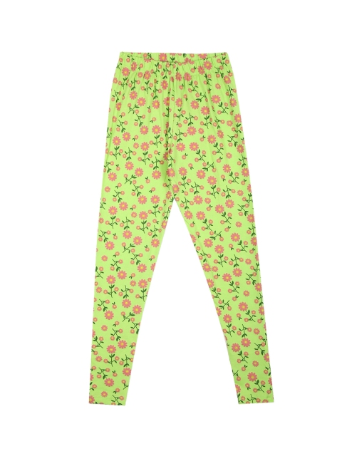 

Cherokee Girls Green Floral Printed Leggings