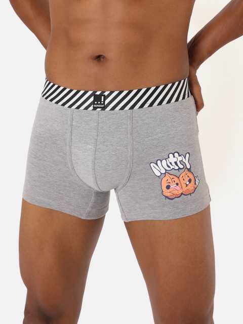 

RAD.MAD.BAD Men Grey Melange Solid Trunk