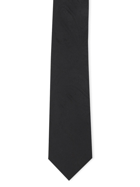 

Peter England Men Black Solid Skinny Tie