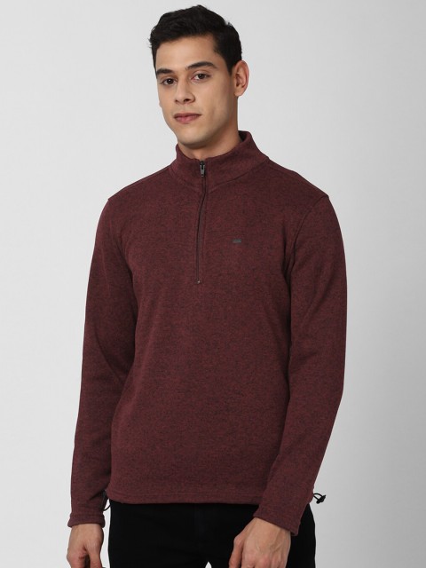 

Peter England Casuals Men Maroon Solid Sweatshirt
